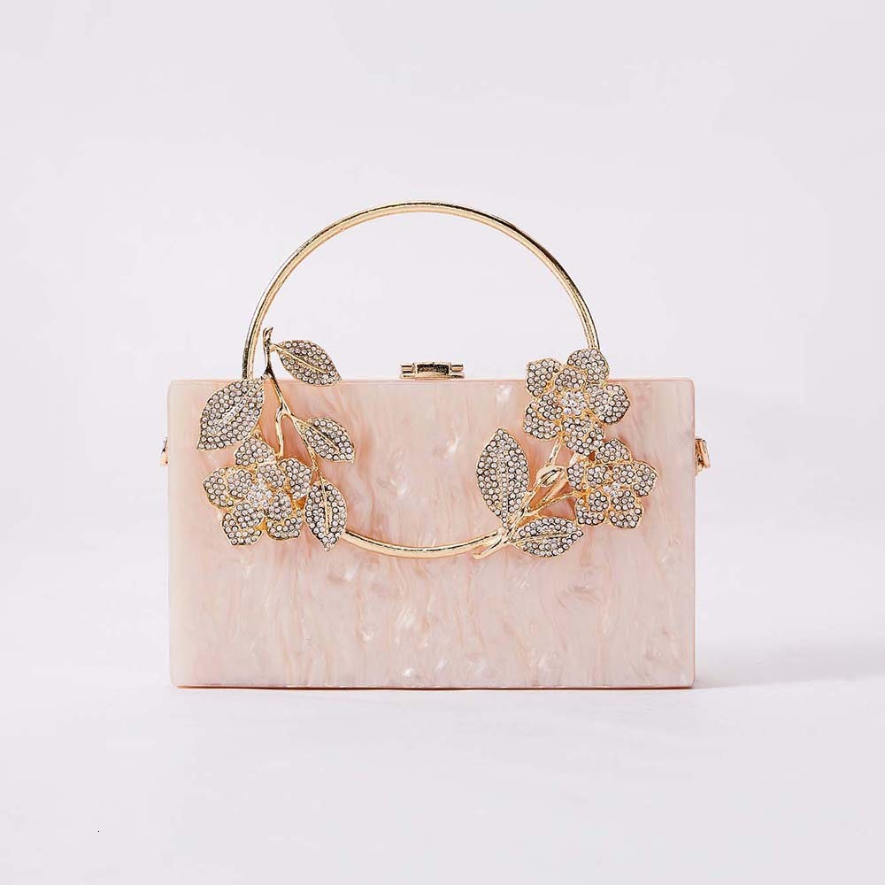 Trade New Flower Acrylic Evening Dress Shoulder Designer Bag fashion Cross border Women s Handbag