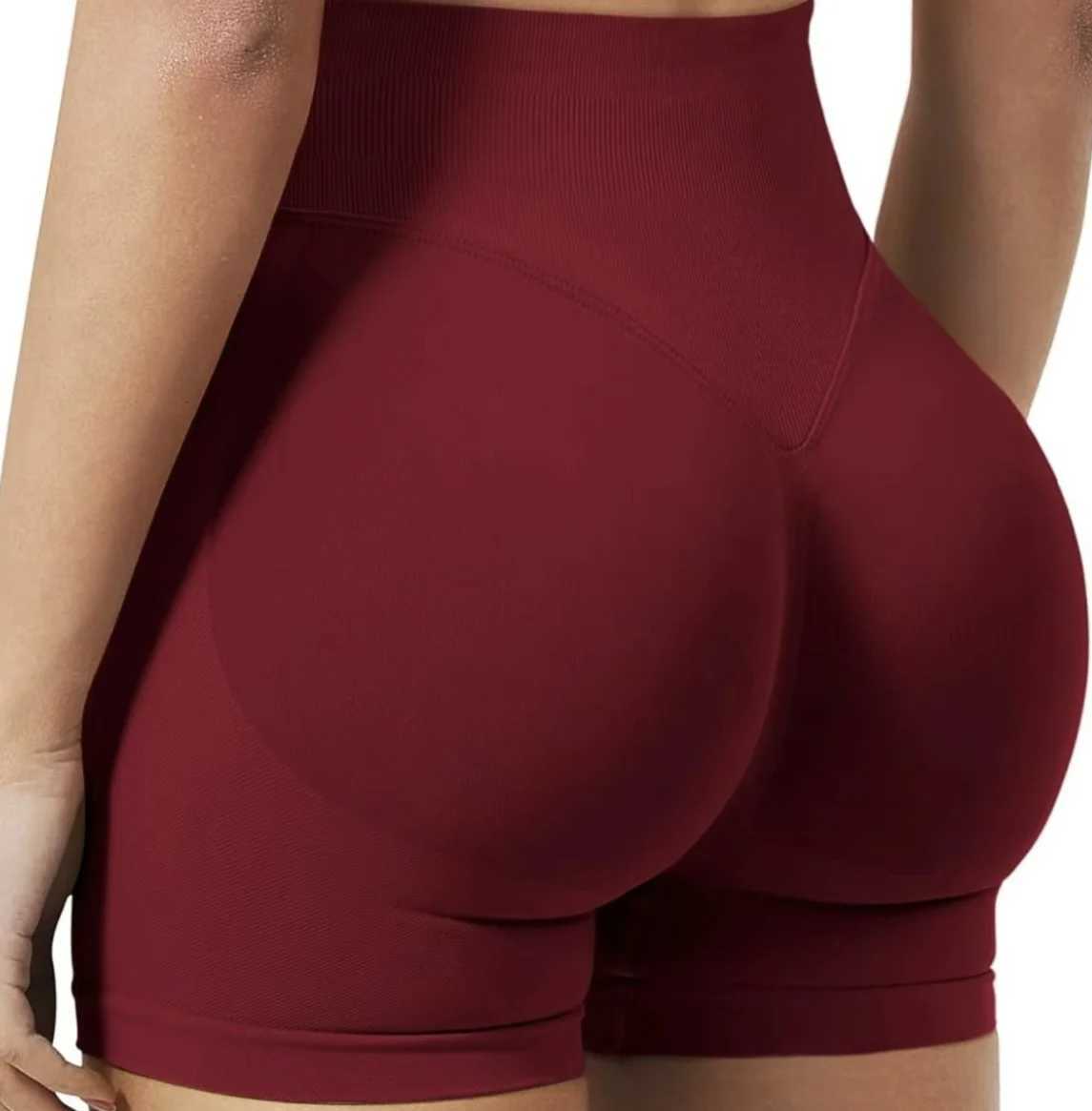 Summer Womens High Waist Yoga Shorts Fitness Shorts High Elasticity Training Peach Hip Lifting Exercise Three Point Gym Shorts XJ250724
