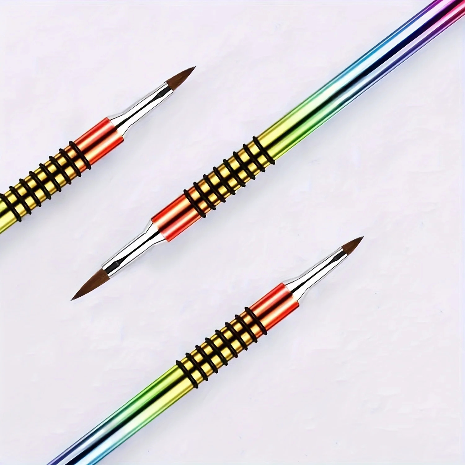 3pcs Acrylic Crystal Nail Brush Professional Nail Beauty n Non-Slip 3D Nail Art Brush Manicure Tool For Uv Gel Builder Dra 250716