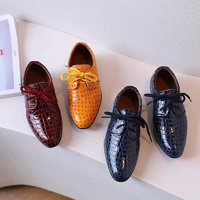Fashion Leather Shoe New Versatile Pointed Child Shoes Trendy Retro Simple Boy Shoe Classic Anti Slip Soft Performance Shoes XJ250724