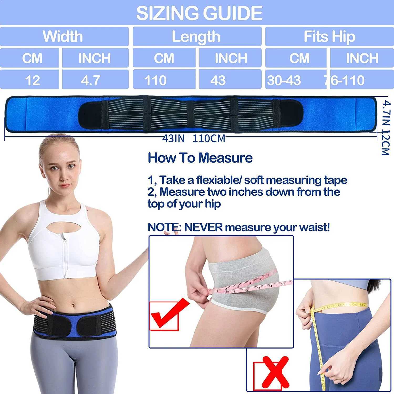 Sacroiliac Hip Belt for Men Women Alleviates Sciatica Lower Back Pain Provides SI Joint Pelvic Support Nerve Compression W250724