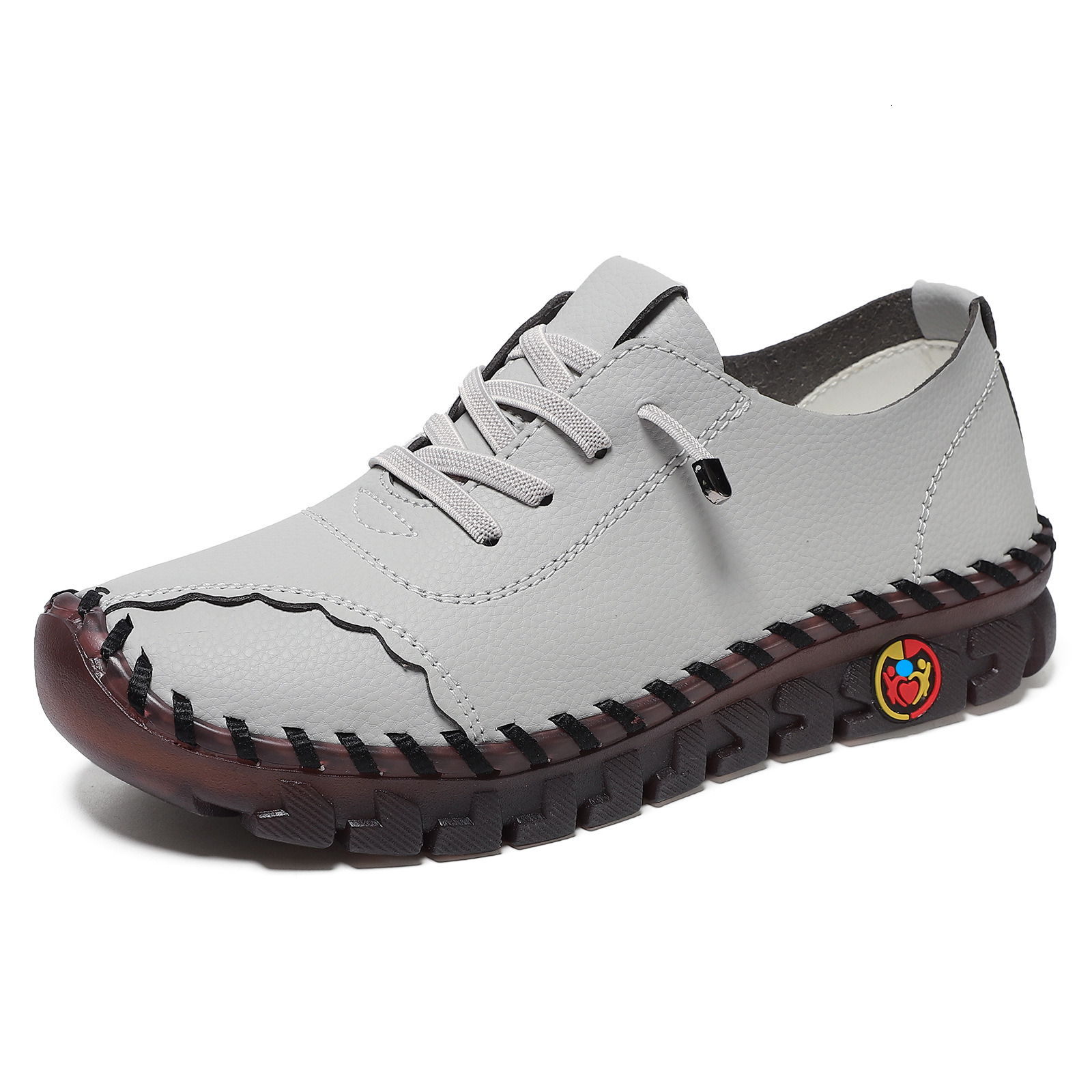 High-Quality Handmade Versatile Soft Sole Mom Large Size Women's Flat Single Casual Shoes