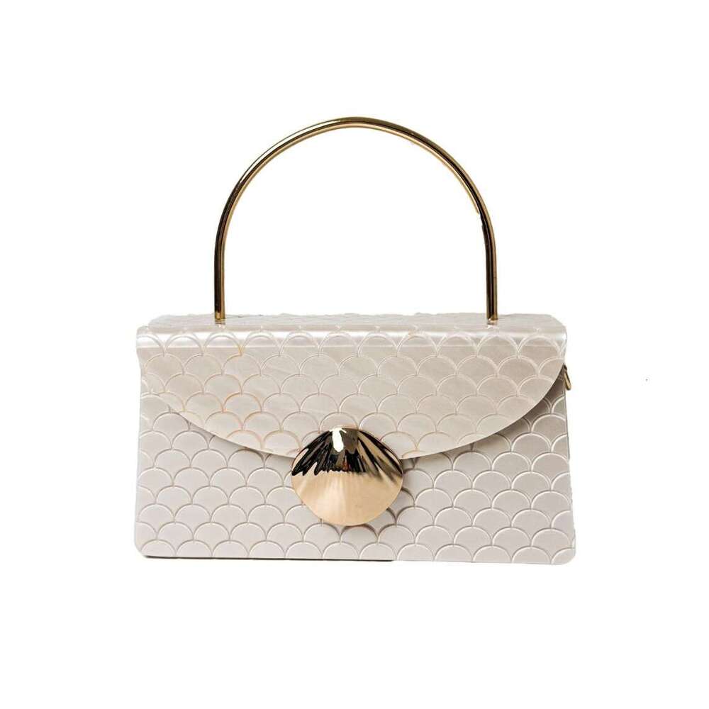 Designer Luxury Evening Diamond Elegant and Simple Fish Scale Handbag, Evening Stylish Handheld Chain Crossbody Women's Bag, High-end