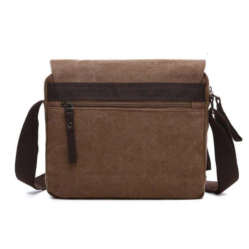 Men Traveler Zip Shoulder Casual Canvas Bolsos De