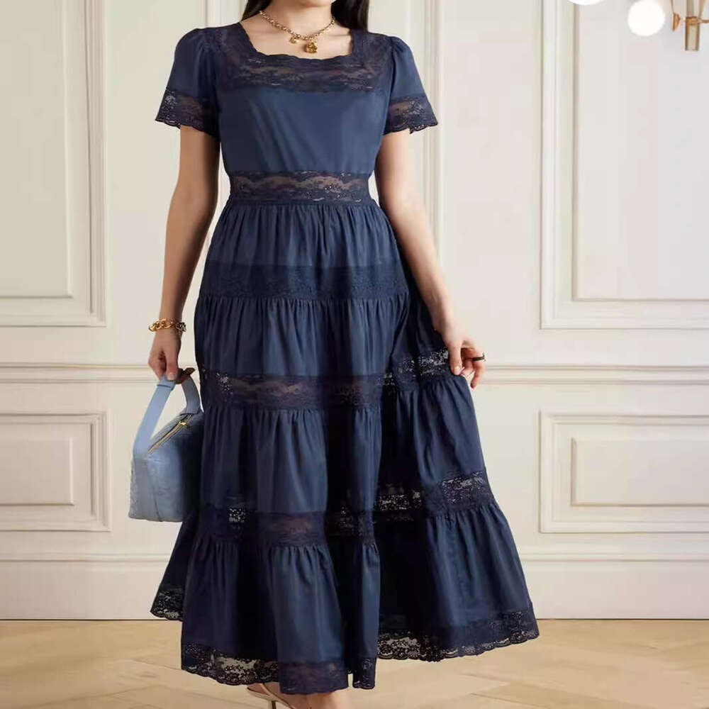 Zhuang LC French Lace 2024 Summer Women's Fashion Elegant Slimming New Chinese Style Long Dress