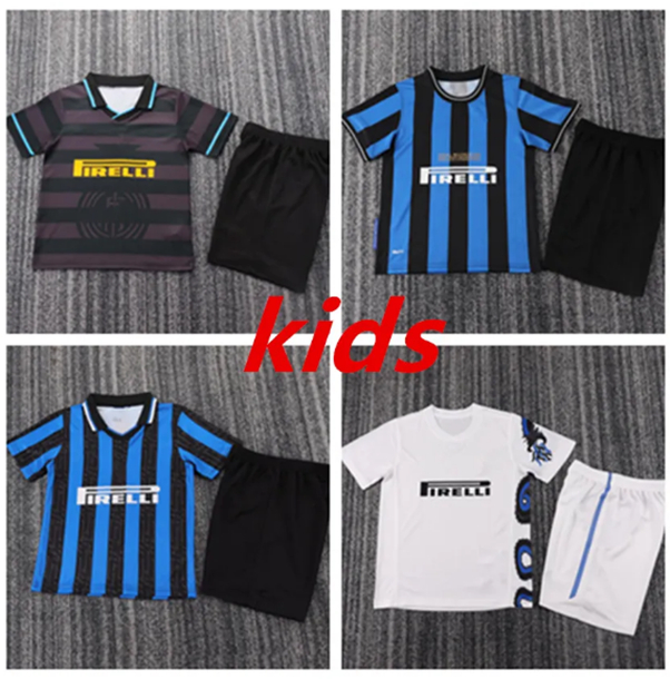 2010 home away inters retro soccer jersey kids kits 1997 1998 RONALDO RECOBA MILITO SNEIJDER J.ZANETTI milans shirts