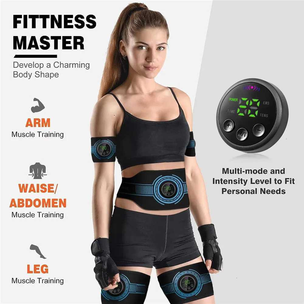 Smart Abdominal Toning Belt Electric EMS Muscle Stimulator Toner ABS Waist Arm Leg Massage Shaping Slimming Weight Loss Fitness W250724