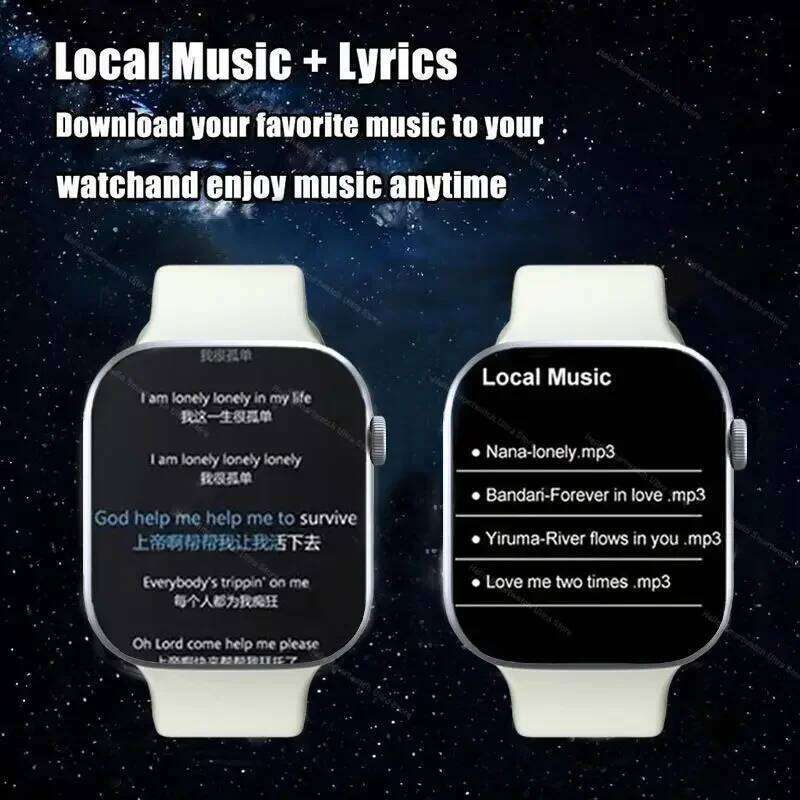 2025 New For Apple Hello Watch 46Mm HD AMOLED 4G ROM GPS GPT NFC Compass Clock Bluetooth Call Smartwatch Series 10 Men Women