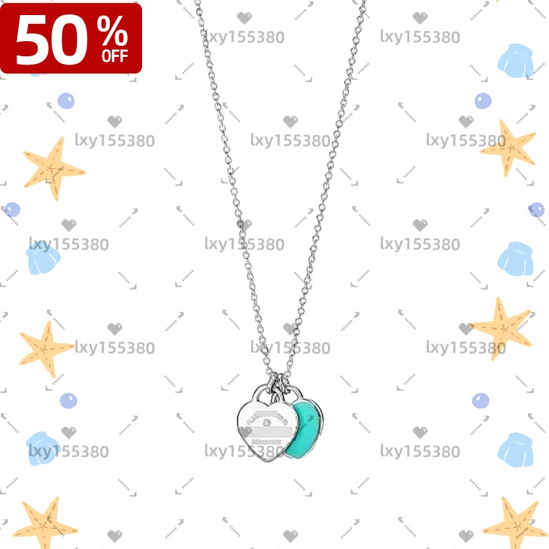 Dainty Silver Heart Necklace with Double Heart Pendants - Perfect Gift for Her