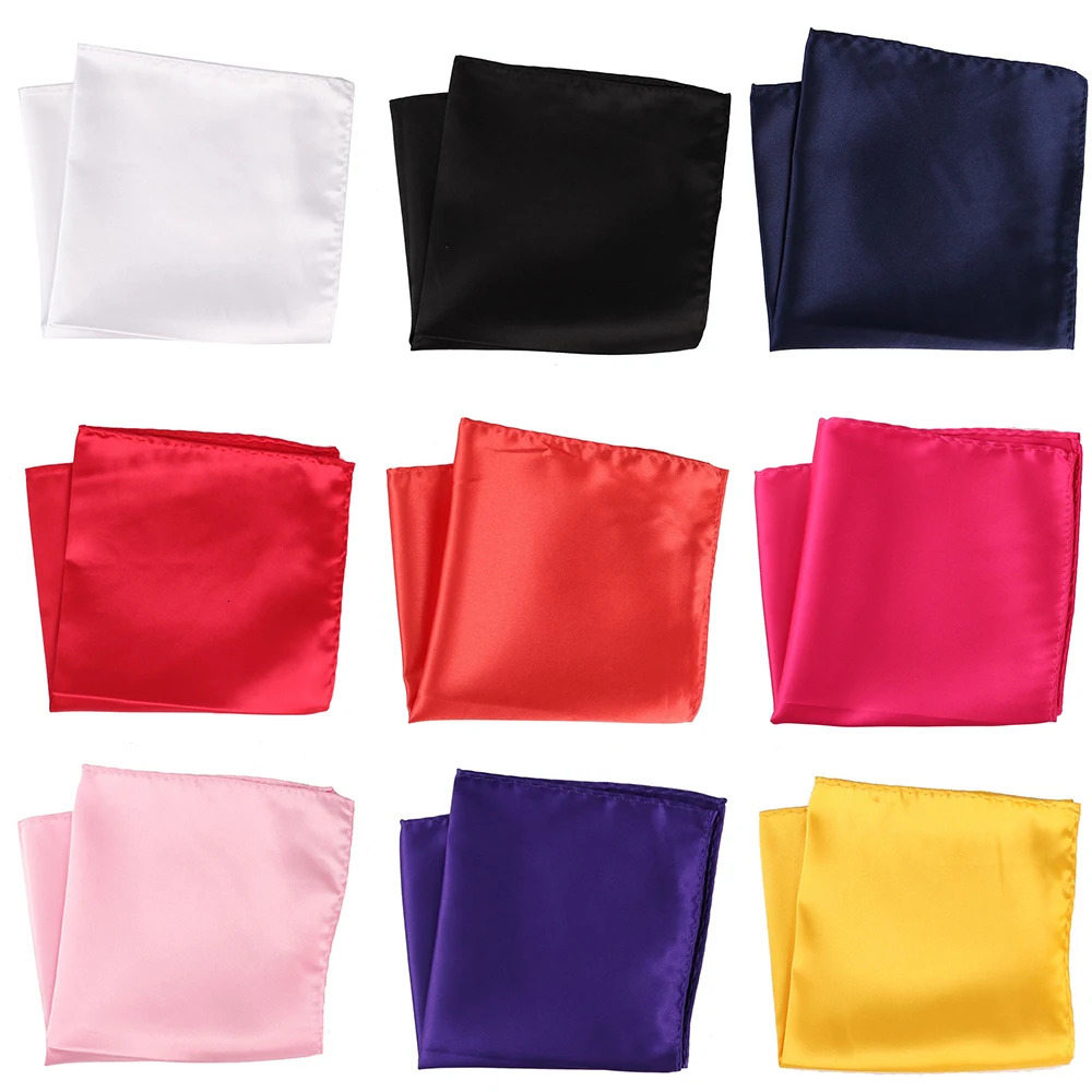 Tailor Smith 30x30cm Solid Colors Hankerchief Pocket Squares 31Colors Mens Hankies Chest Towel 250704