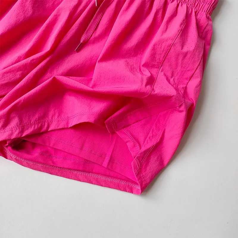 2-in-1 Quick-dry Yoga Shorts for Women Summer Sports Mesh Breathable Fitness Shorts High Waist Fitness Running Shorts XJ250724