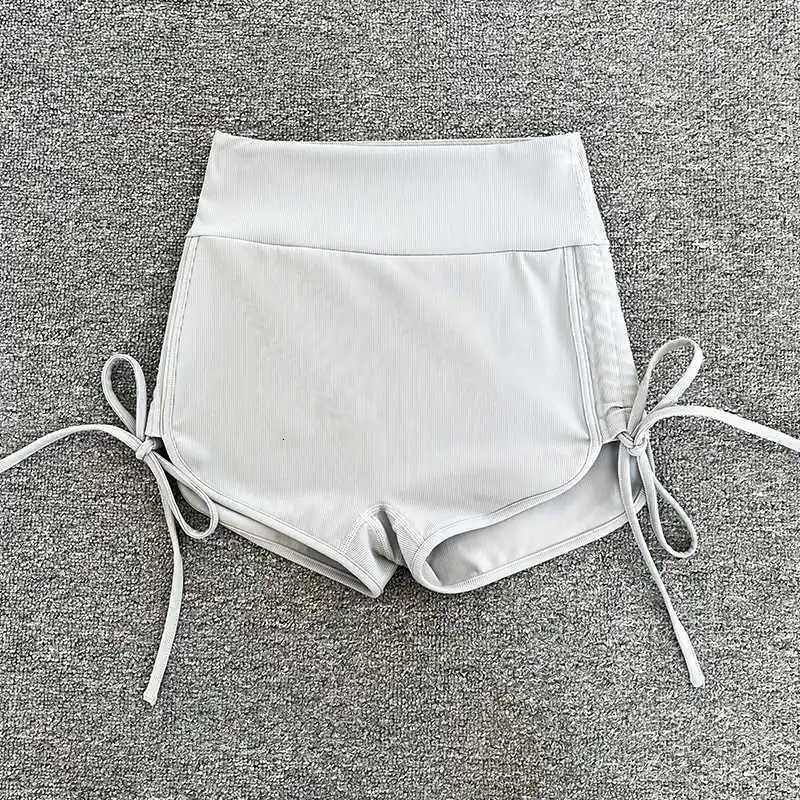 Womens Drawstring Sports Shorts for Summer; Lightweight Quick-Drying Casual Hot Pants for Fitness; Sexy High-Waisted Hip-Lifting XJ250724
