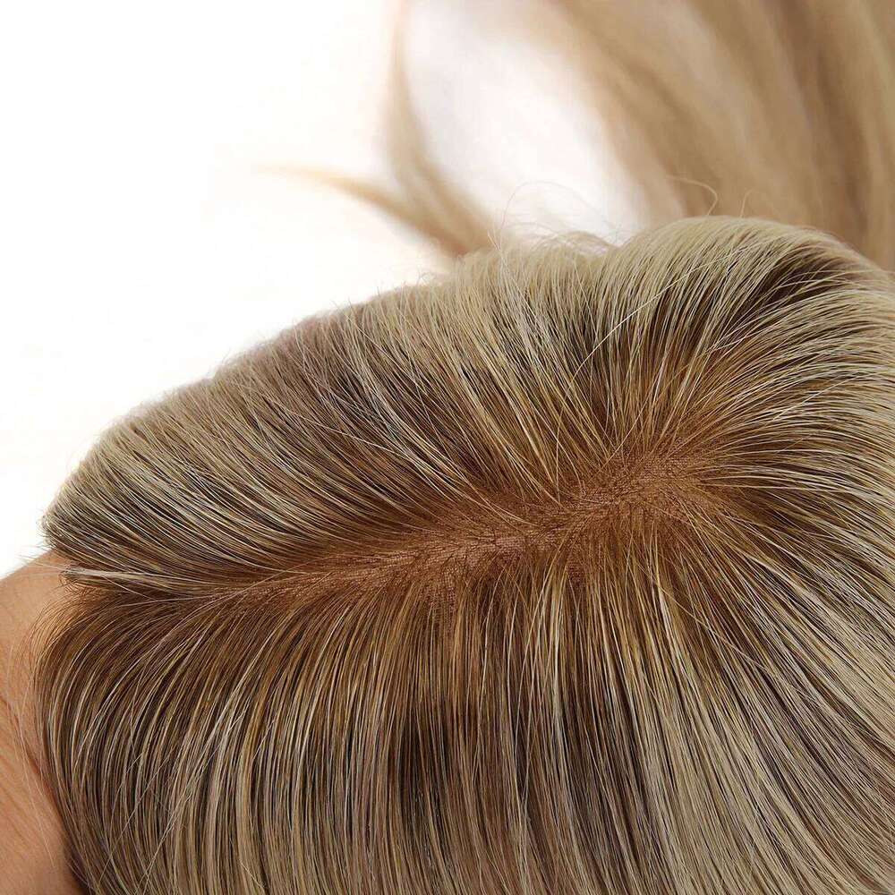 for Thinning Women Mono Base PU Around with 3 Clips Topper Remy Human Toppers Hair Piece Natural Looking