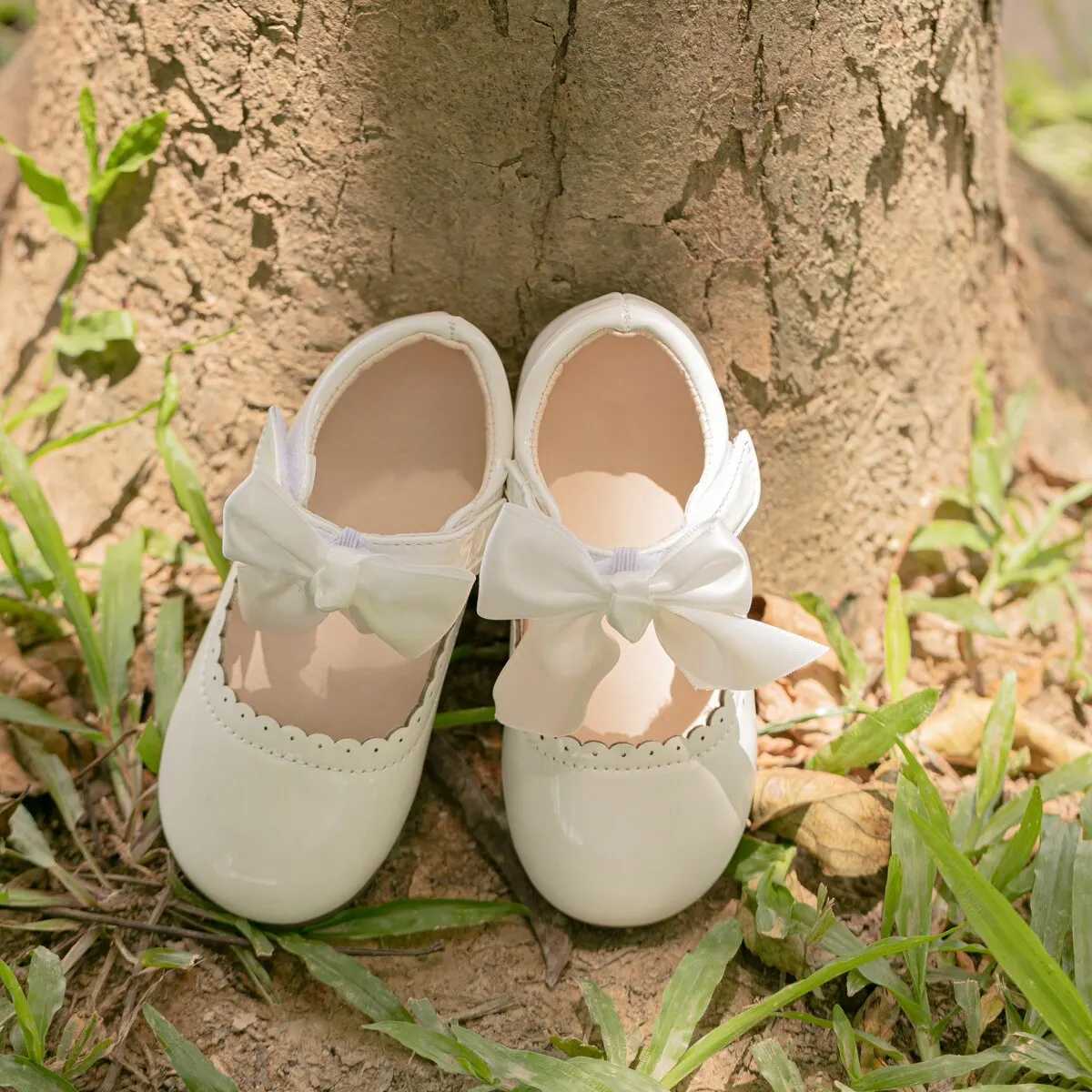 Meckior Girls Mary Jane Dress Kids Shoes Ballet Flats Non-slip Girls Par School Bowknot Children Princess Leather Shoes XJ250724