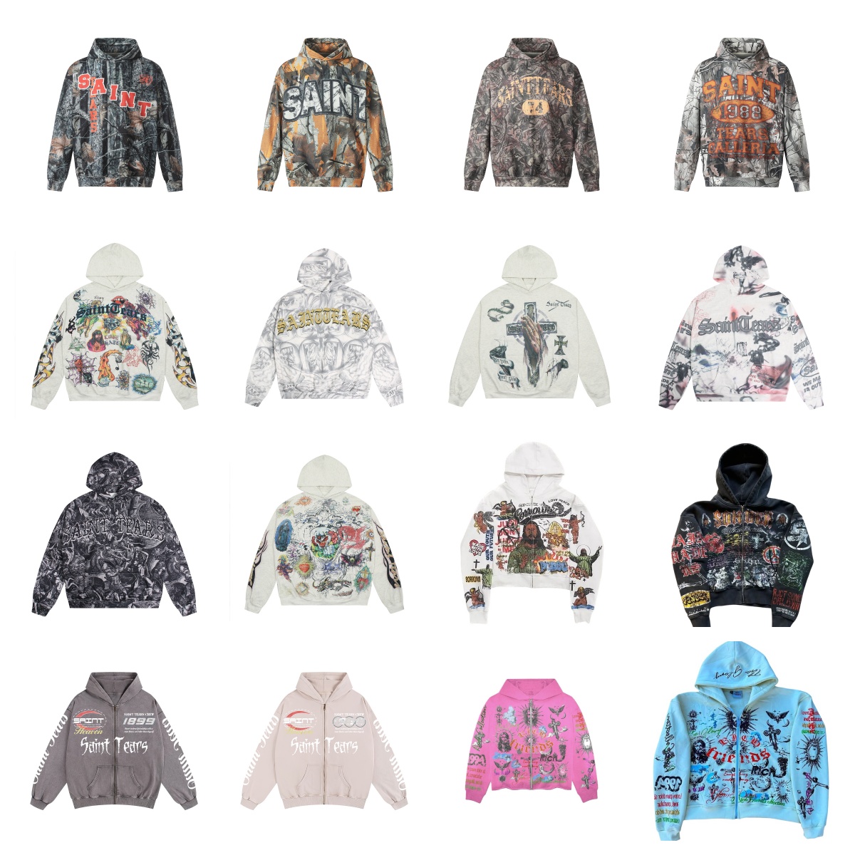 Gothic High Street Hip Hop Men's Hoodies Streetwear Graffiti Y2K Sweatshirt Skull Painted Fashion Oversized Casual Loose Pullover Top