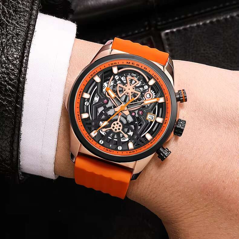 DHwatches MEGIR Men's Sports Watch - Chronograph, 30M Waterproof, Silicone Strap, Fashion Quartz Wristwatch for Active Men