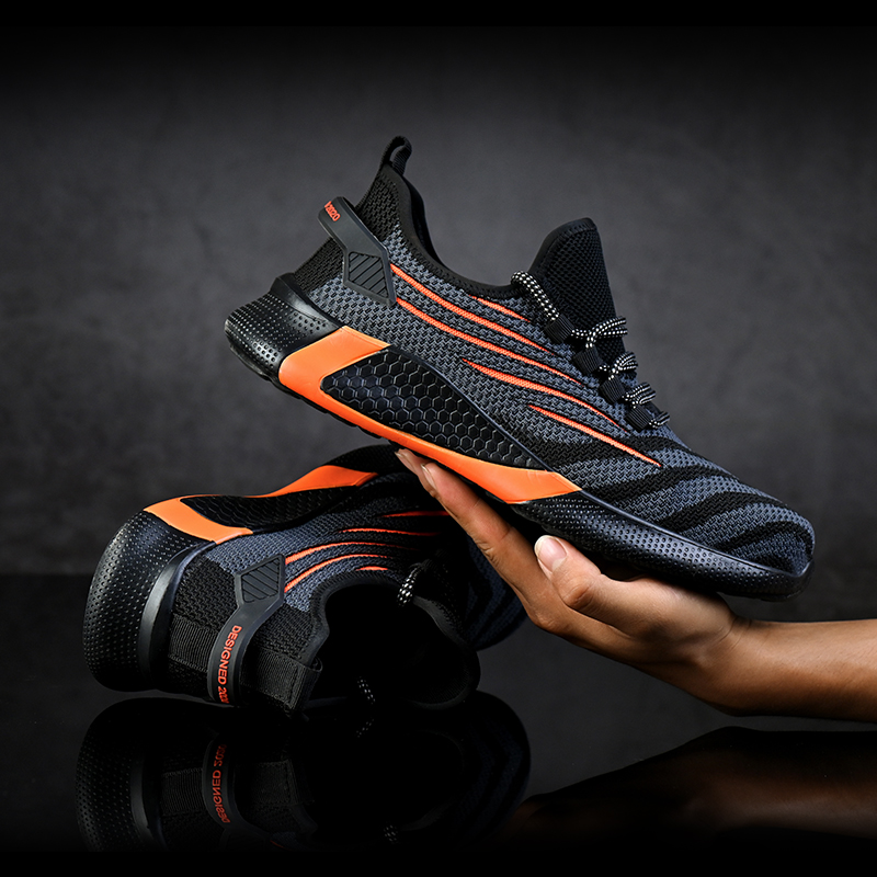 Edenbo Steel Toe Shoes for Men and women Lightweight Work Shoes Indestructible Safety Sneakers Puncture Resistant Construction Shoes Composite Toe Sne