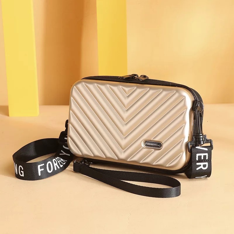 Free Shipping Designer Luxury Women's Hard Shell PC Handbag New Fashion Simple Texture Shoulder Bag Multifunctional 7-inch Casual Makeup Bag