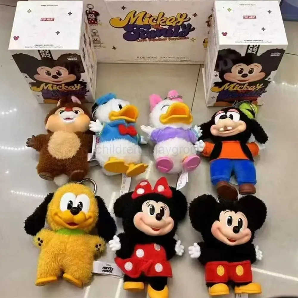 Disney Mickey Family Cute Together Keychain Series Blind Box Vinyl Doll Anime Figure Decoration Collection Kid Gift W250724