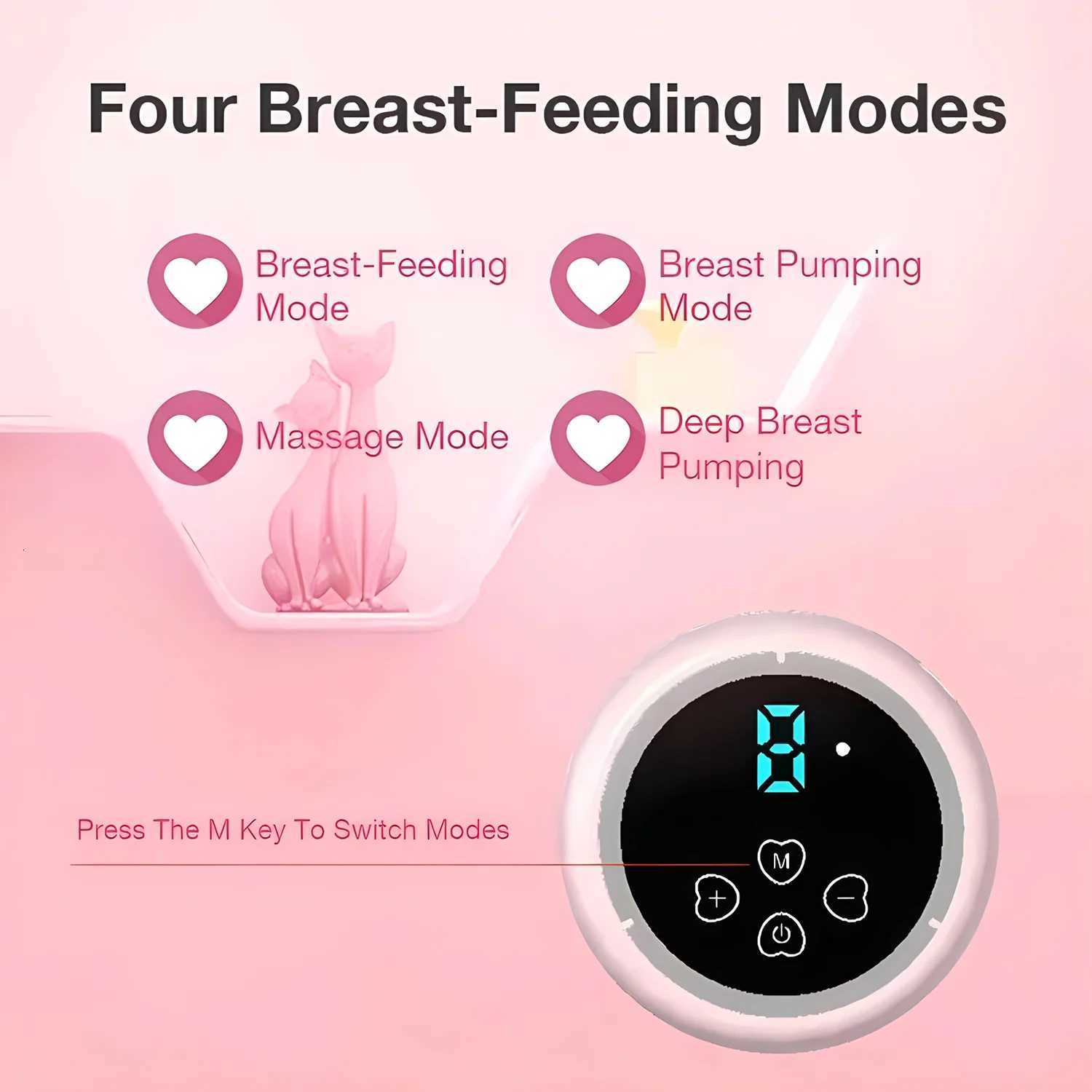 Electric Breast Pump Intelligent Integrated High Suction Breast Pump Breast Milk Postpartum Portable Painless Low Noise Breast X250724