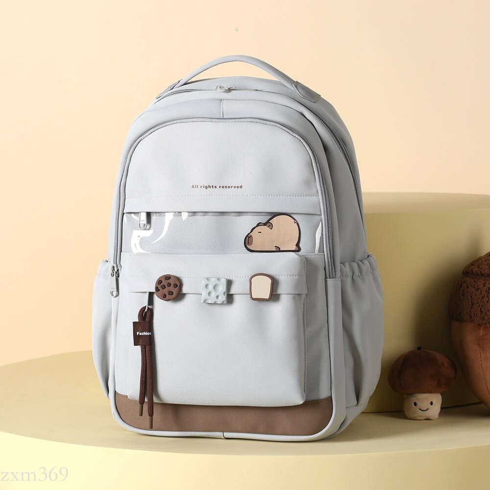 Kapibara Backpack for Middle High School, College Students, Lightweight Waterproof Large Capacity Outdoor Travel Bag