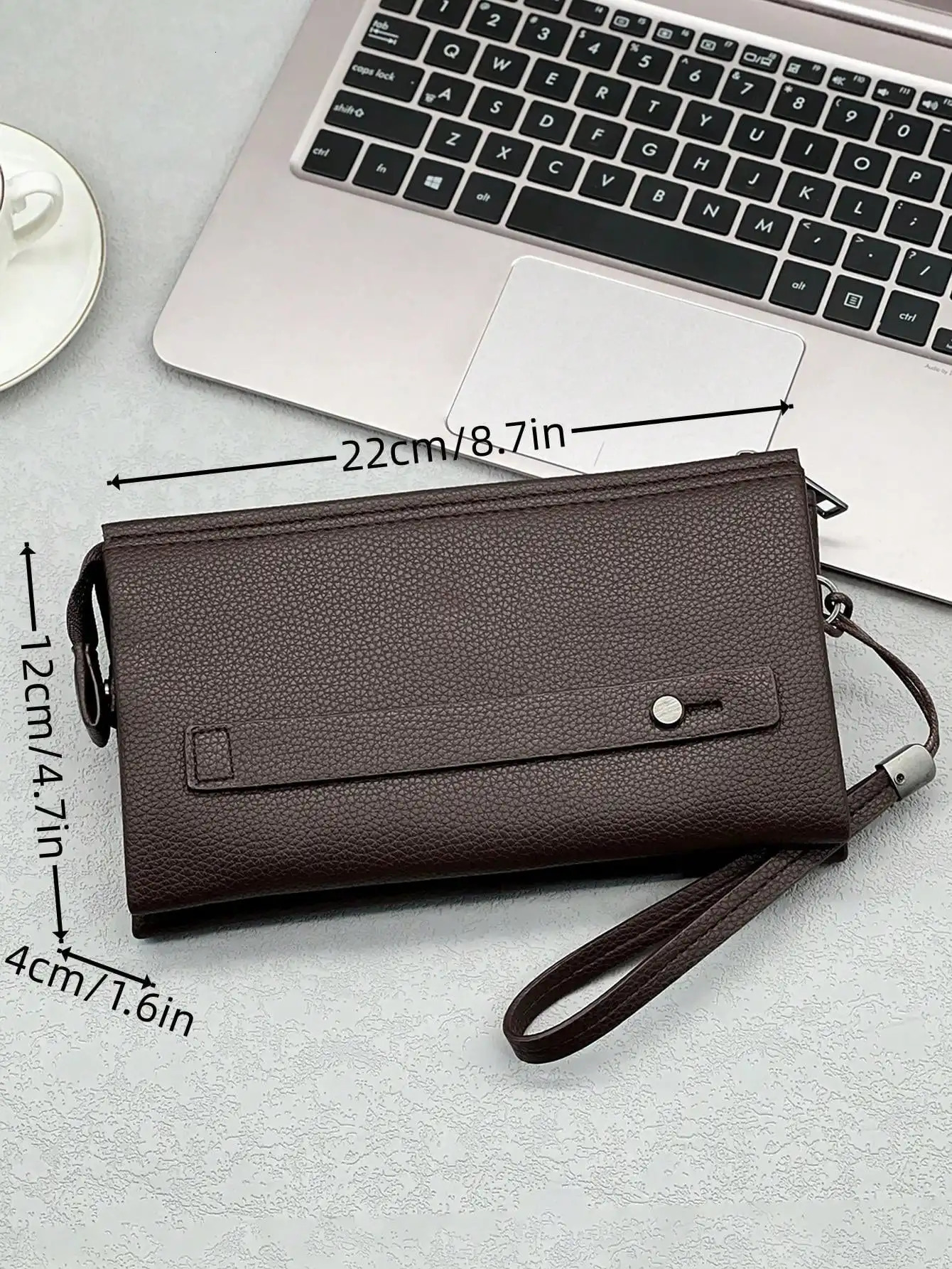Fashion Simple Mens Clutch Wallet Business Boss Special Large-capacity Double Zipper Wristlet Phone Wallet Gifts for Men 250723