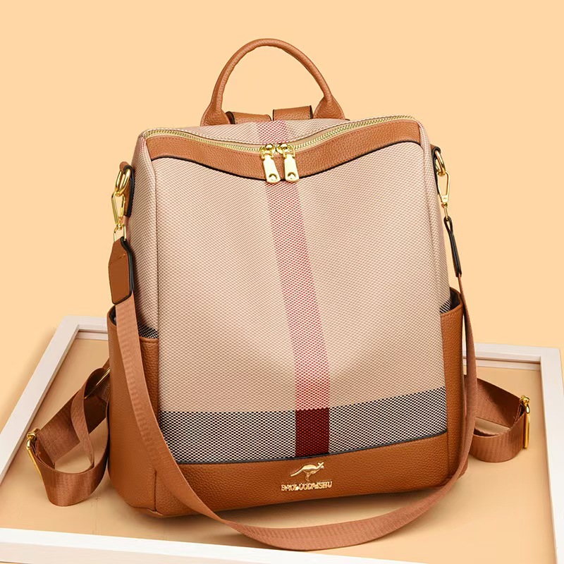 LONOOLISA Multi-functional Women's Backpacks Designer Rucksack High Quality Travel School Shoulder Bag Casual Sac A Dos