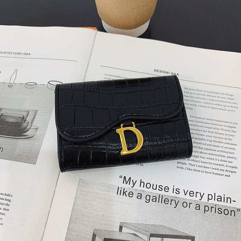 Free Shipping Women's Wallet 2025 Designer Bag New Hong Kong Style Foldable Women's Soft Leather Wallet Style Coin Wallet
