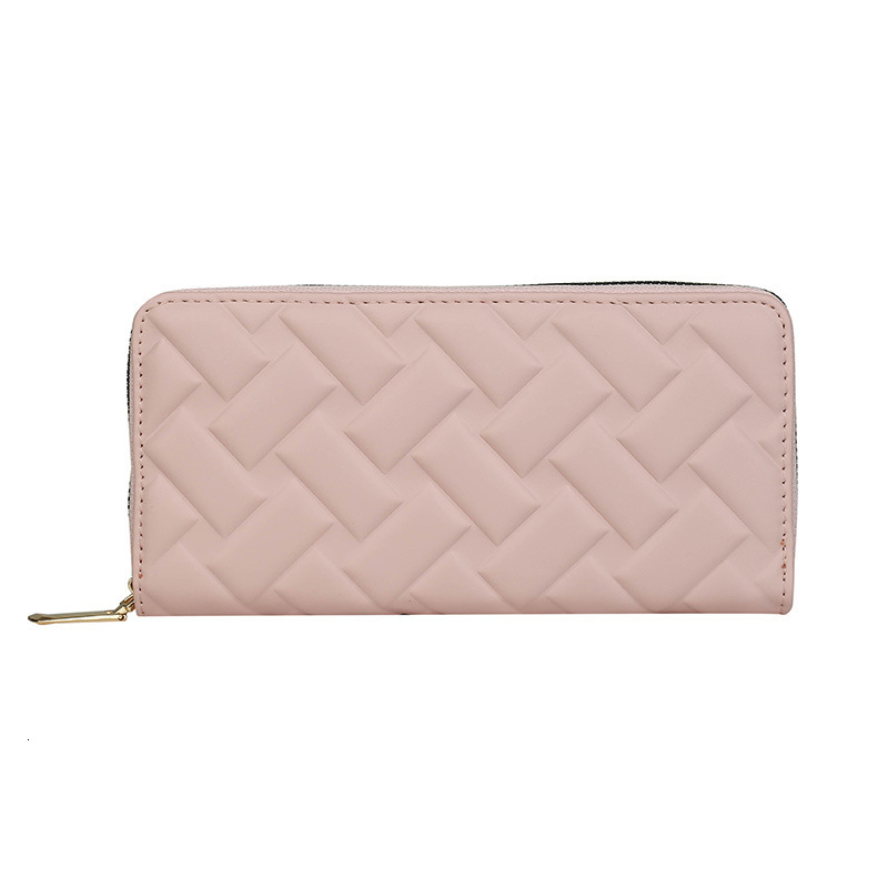 Free Shipping Designer Bag New Foreign Trade Women's Wallet Leather Embossed Casual Handbag Medium Long Wallet Mobile Phone Bag