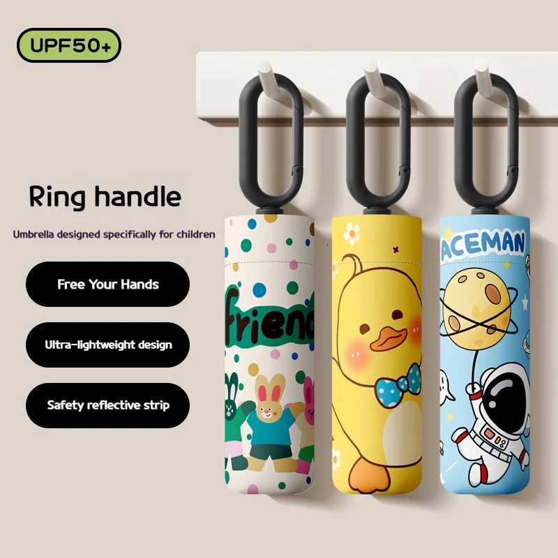 Manual Folding Rain and Sun Dual-Use Sunscreen and UV Protection Childrens Umbrella R250724