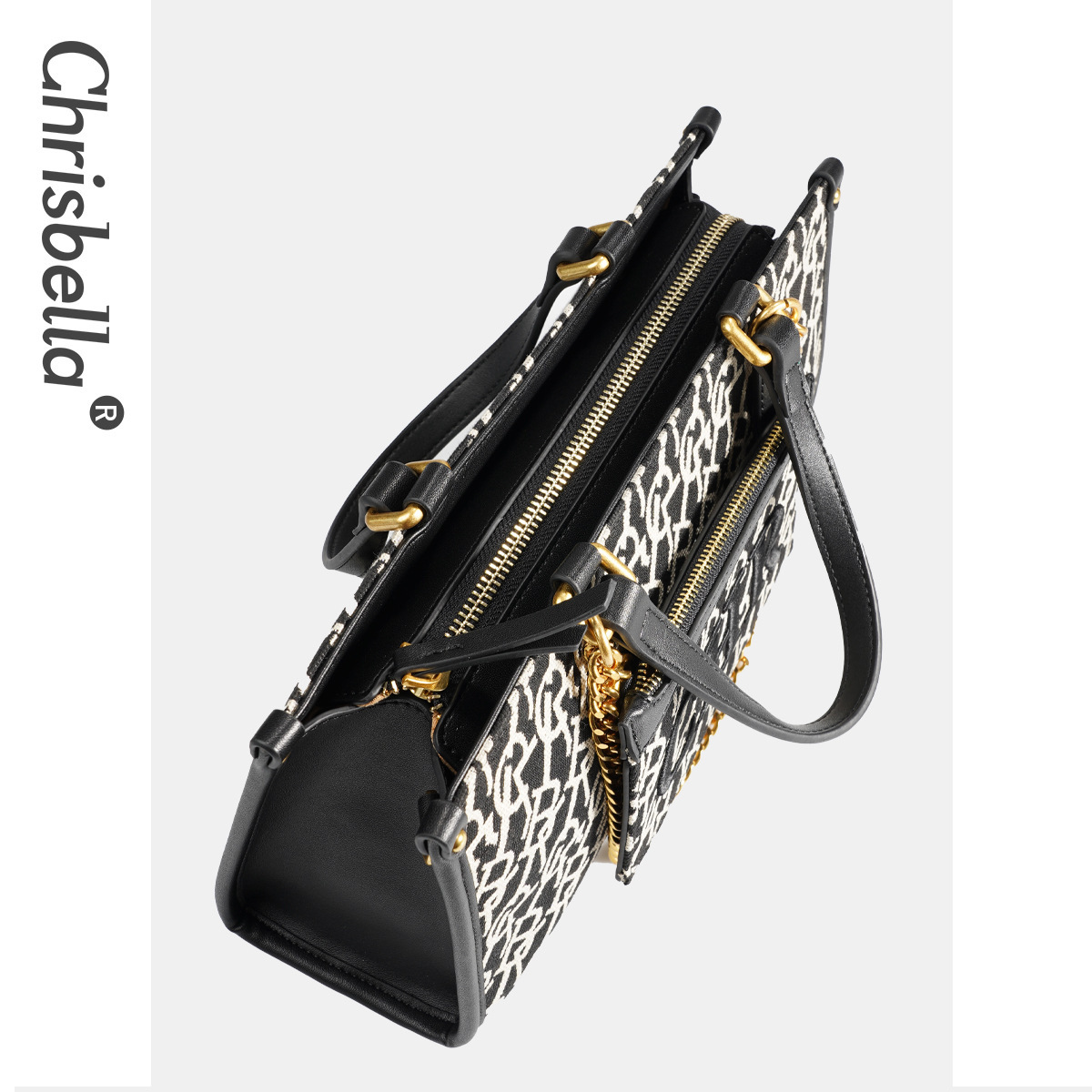 Designer Brand Double Shoulder Jacquard Embroidery Handbag Crossbody Commuter Light Luxury Women's Bag