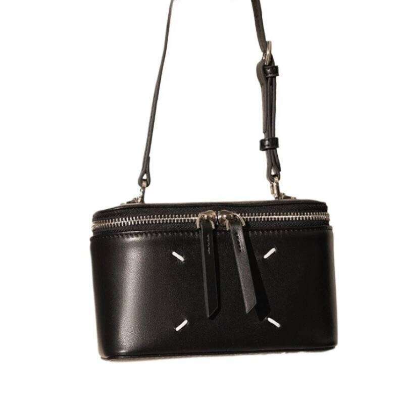 Sheepskin Box Makeup Genuine Leather Phone Fashionable Red Small Bag, Single Cross Shoulder Handbag For Women