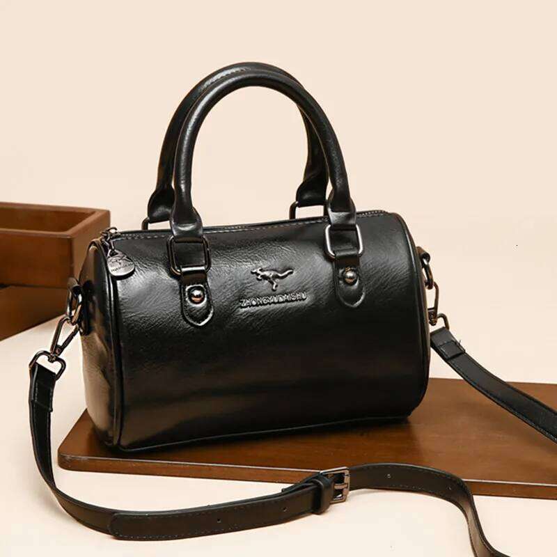 Brand Women Oil wax Leather Handbags Fashion Female Large Capacity Crossbody Bag Shoulder Messenger Bags Ladies New Tote