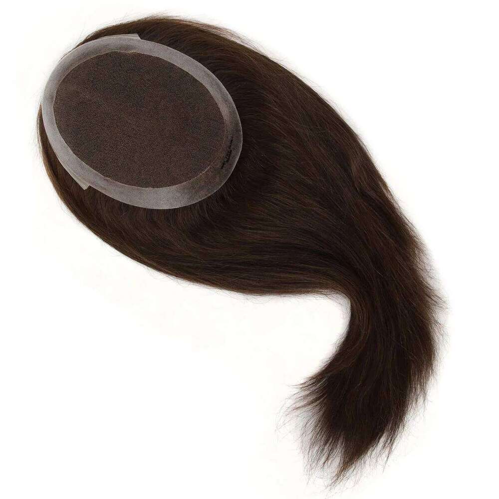 TUW08 Systems Lace & Skin Perimeter TopUnique for Women Piece Natural Human Hair Toppers