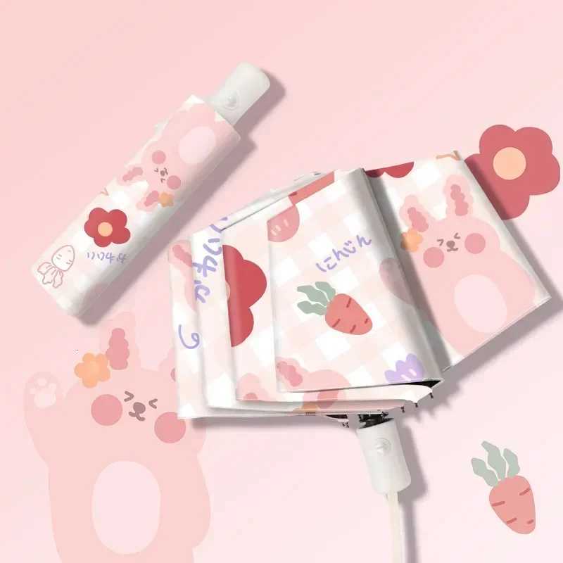 Fully Automatic Folding Sunscreen Cute Cartoon Umbrella Female Umbrella Sun Umbrella R250724