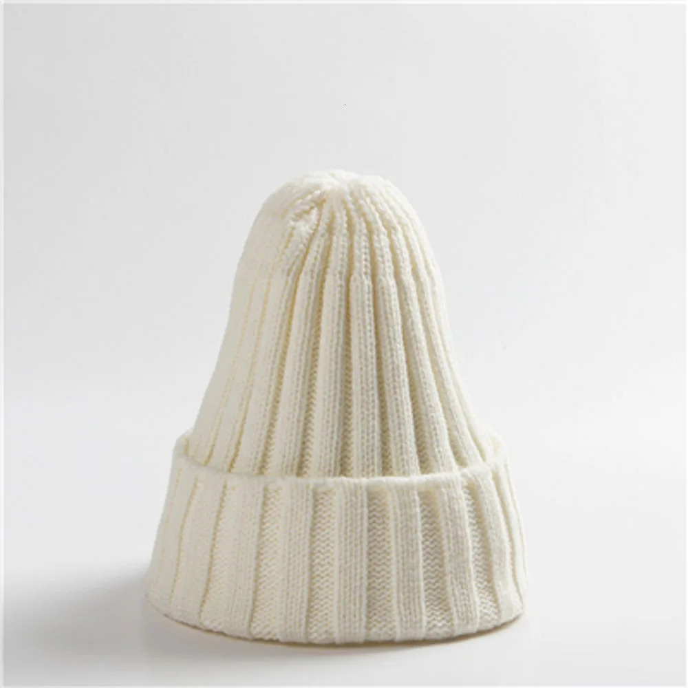 Candy Colors Winter Women Knitted Hat Warm Soft Trendy Kpop Style Wool Beanie Elegant All-match Cap 250722