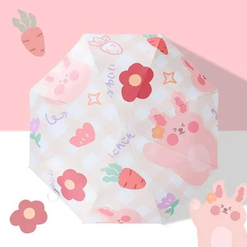 Fully Automatic Folding Sunscreen Cute Cartoon Umbrella Female Umbrella Sun Umbrella R250724