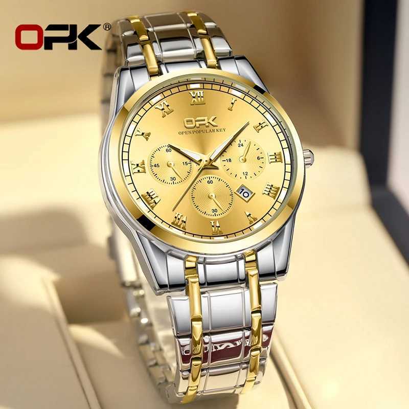 OPK Brand Steel Belt Dual Calendar MENS Quartz Watch 8119 W250724