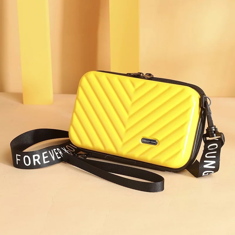 Free Shipping Designer Luxury Women's Hard Shell PC Handbag New Fashion Simple Texture Shoulder Bag Multifunctional 7-inch Casual Makeup Bag