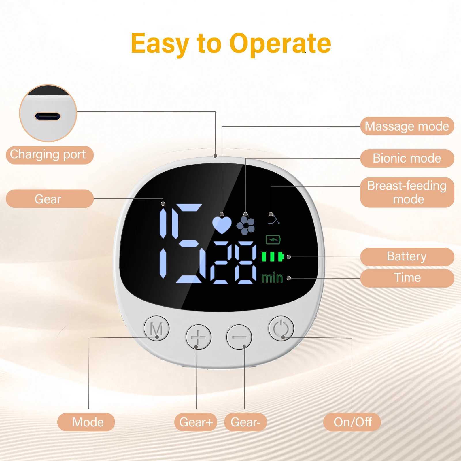 Hands-Free Wearable Breast Pump Portable Electric Breast Pump with Strong Suction Rechargeable Silent for Nursing Mothers X250724