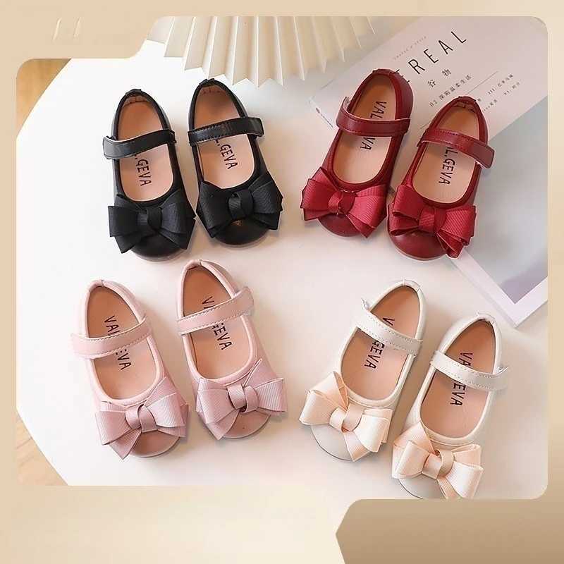 Girls Shoes Girl Leather Shoes Autumn Baby Walking Shoes Bow Mary Jane Flat Bottom Lolita Shoes Child Dress Shoes for Girls XJ250724