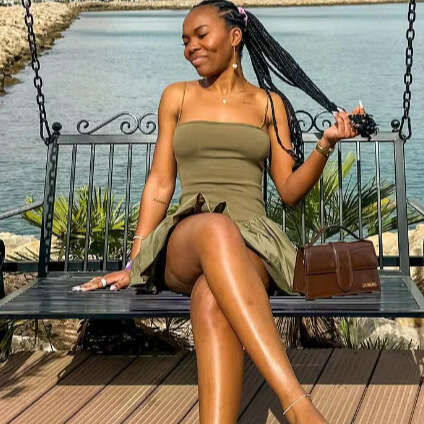 TRAFZA Women's Puffy Poplin Ribbed Dress Sexy B5