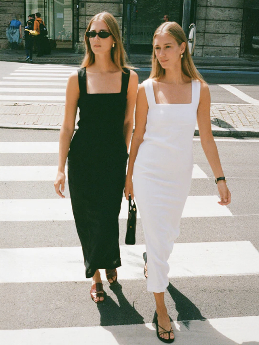 X723Dress European and American 2025 summer new slim cotton and linen long dress