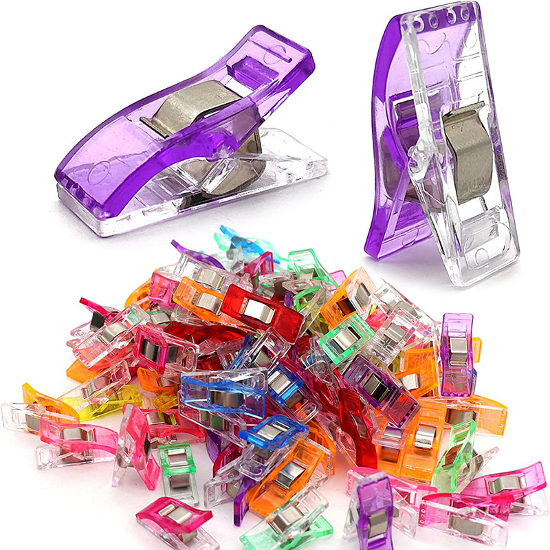 Multipurpose Sewing Clips Plastic Fabric Clips Perfect Alternative Sewing Quilting Pins Fit Any Chip Bag Clips For Food Assorted Colors Binding Clips