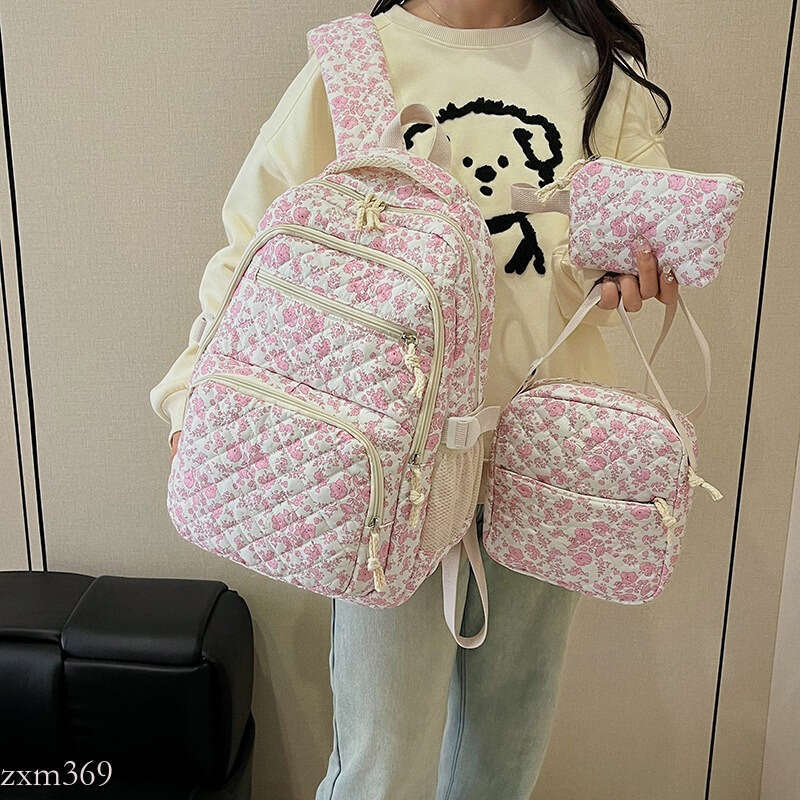 Printed Small Floral Waterproof Portable Makeup Large Capacity Toiletry Travel Storage Bag Backpack