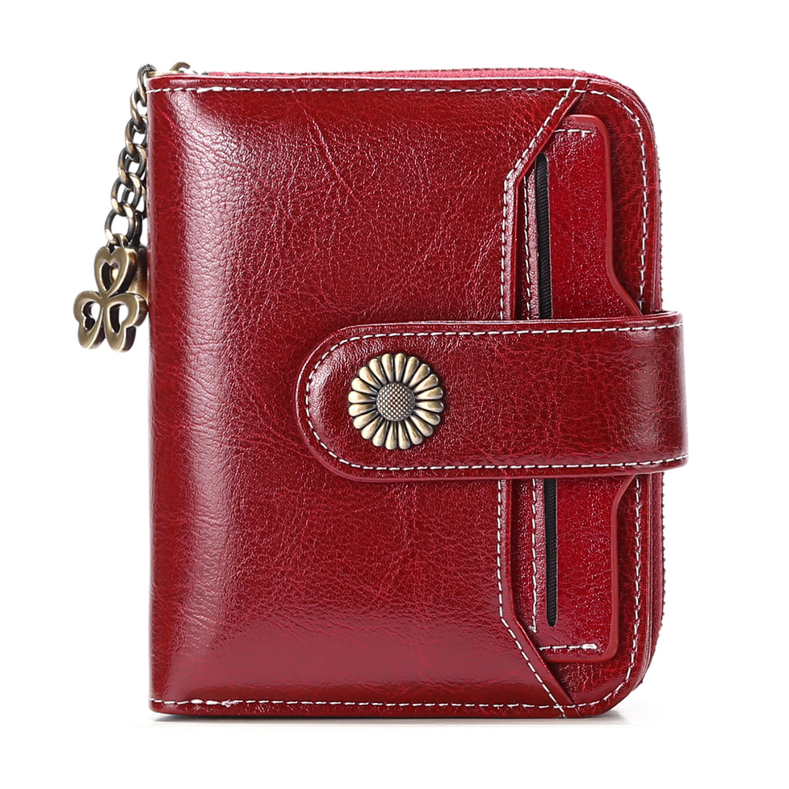 Free Shipping Designer Bag New Genuine Leather Women's Wallet Short Student Korean Version Multifunctional Mini Coin Wallet Driver's License
