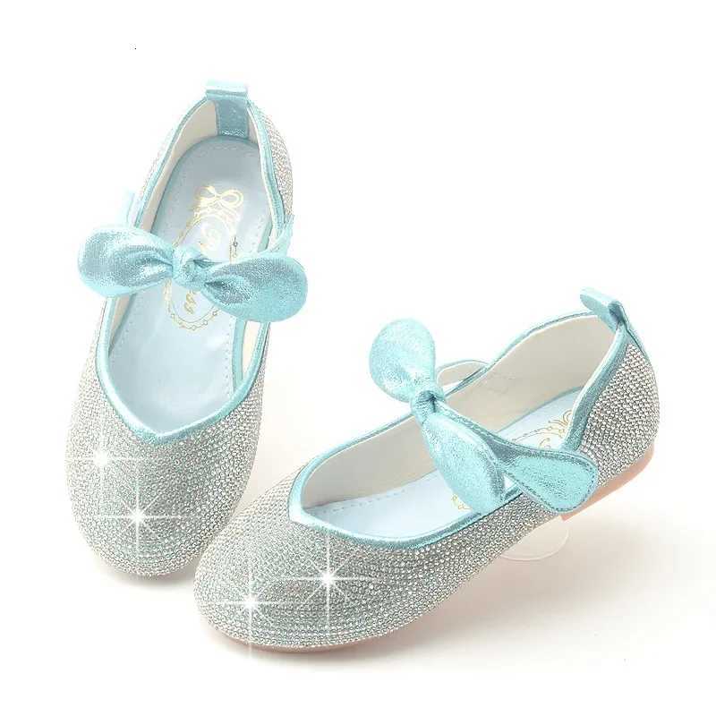 Girls Princess Shoes Glitter Dress Wedding Shoes Girls Kids Leather Shoes for Children Girl Butterfly Silver Gold Girl Shoes XJ250724