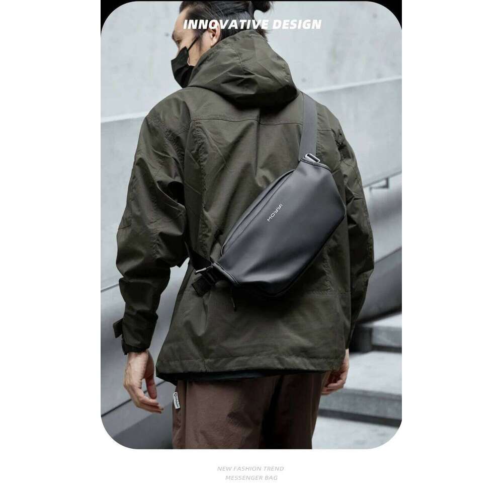 Capacity Causal Leather Crossbody for Men Waterproof Sport Men's Waist Bag Fashion Travel Fanny Packs Hiking Gym