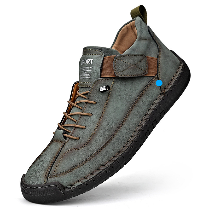 Autumn Winter Plus Size Mid-Top Martin Boots Outdoor Casual Work Stitching Men's Shoes