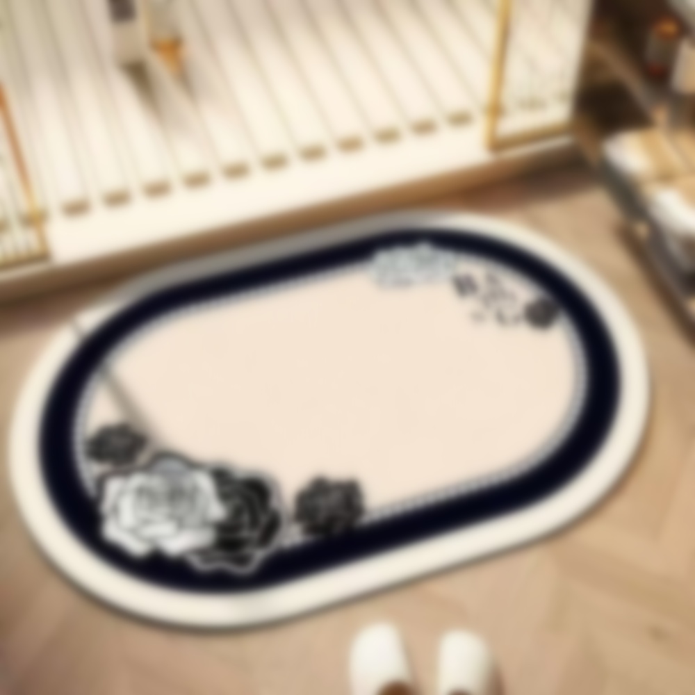 Designer carpet bathroom mat diatom mud non - slip toilet mat household bathroom entrance water - absorbing and dirt - resistant foot mat